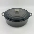 Creuset Enameled Cast Iron Signature Risotto Pot 6.75QT #30 Flint Oyster Grey Used. Price: $299.98.