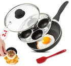 2 In 1 Egg Poacher & Fry Pan, Granite Nonstick Skillet With Lid, 4 Cups New. Price: $41.99.