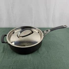 Kirkland Signature Hard-anodized Saute Pan W/ Lid 4 Qt Great Condition Used. Price: $48.02.