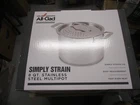 All-clad Simply Strain Stainless-steel 8 Qt Multipot With Lid Nob New. Price: $107.99.