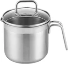 Stainless Steel With Glass Lid, Pan, 2.5 Quarts, Silver New. Price: $45.82.