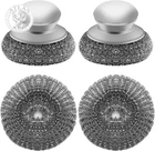 Stainless Steel Wool Scrubber With 2 Replacement Pads - Clean Metal Pans, Pots, New. Price: $12.74.