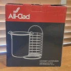 All-clad Stainless Steel Asparagus Pot With Steamer Basket And Lid( Nib) New. Price: $77.99.