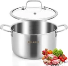 Delarlo Tri-ply Stainless Steel Pot, Quart With Lid, All 5QT. Price: $70.76.