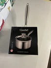 Caraclad Hex 2QT Sauce Pot Glass Lid Stainless Aluminum Core Non-stick Cool Grip New. Price: $19.99.