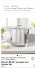 Princess House 40 Qt Stainless Steel Stock Pot With Steaming Rack 5841 Olla New. Price: $400.00.