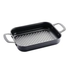 Grill Pan 11" Rectangular Carbon Steel Side Handles Oven Safe Heavy-duty Rivets New. Price: $57.44.