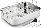 Stainless Steel Roasting Pan With Rack & Baster - Perfect For Turkey More New. Price: $116.99.