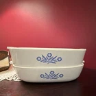 Corningware Blue Floral Square Glass Casserole Dish 10IN P-10-B Made Usa Used. Price: $20.99.