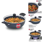 Hawkins Ceramic Nonstick 3.5 Litre Deep Kadhai Induction Fry Pan Glass Lid New. Price: $87.17.