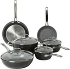 Sur Table Kitchen Essentials Pfa 10-PIECE Cookware Set, Black New. Price: $209.48.