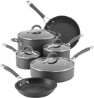83903 Radiance Hard Anodized Nonstick Cookware Pots And Pans Set, 10 Piece, Gray New. Price: $333.99.