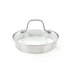 Calphalon Glass Stainless Steel Lid Strainers Fits Sauce Pan Pot 5-3/8" Od 6" Used. Price: $16.99.