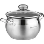 Daniks Classic 2 Quart Stainless Steel Stock Pot With Glass Lid, Qt, Silver. Price: $43.99.