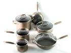 Anolon Advanced Home Hard-anodized Nonstick 11-PIECE Cookware Set (bronze) New. Price: $269.99.