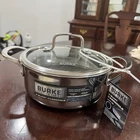 David Burke Geo Clad 3-QT 8" Heavy Stainless Casserole New. Price: $50.00.