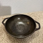 Lodge Cast Iron 9" Wok Made In Usa 11.5" X 3" Weight 5LBS Used. Price: $25.00.