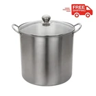 Mainstays Stainless Steel 21.5 Qt Multi-use Water Bath Canner Tempered Glass Lid New. Price: $29.93.