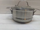 Cuisinart 2QT Steamer Stainless Steel Colander Insert For 7" Saucepan Pot & Lid Used. Price: $59.99.