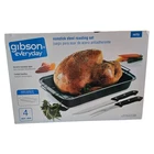 Gibson Everyday Nonstick Steel Roasting Pan 4 Piece Set New Box. Price: $16.50.