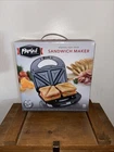 Parini Cookware Electric Non-stick Sandwich Maker Open. Price: $17.95.