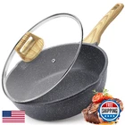 Gipp 11" Nonstick Deep Frying Pan W/ Lid, Granite Induction Saut New. Price: $52.40.