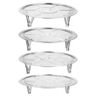 Uxcell 4PCS Stainless Steel Steamer Rack With 7.9",8.6",9.5",10.2", Silver New. Price: $25.69.