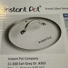Instant Pot 9" Tempered Glass Stainless Steel Rim Handle IP-LID-22 New. Price: $15.00.