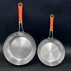 Rachael Ray Stainless Steel Cookware Fry Pan Skillet 8" 10" Orange Handle Used. Price: $54.95.