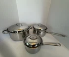 Belgique Stainless Steel 6QT Stock Pot Pan Set Belgium Piece Vintage Used. Price: $79.99.