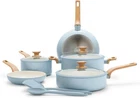 Open Box* Green Rio Essence Wood Cookware Pots And Pans Set 8 Pc Blue New. Price: $109.99.