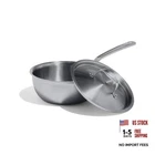 Made Cookware - 2 Quart Stainless Steel Saucier Pan Qt Handle New. Price: $211.33.