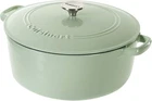 Cuisinart Cast Iron 7-QUART Round Casserole With Lid Mint Green (open Box) New. Price: $69.95.