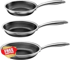 Fogdream Skillet Set 8+10+12 Silver No Lid New. Price: $64.99.