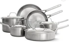 Calphalon Premier Stainless Steel 10-PIECE Triply Cookware Set New. Price: $194.86.