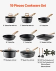 19 Piece Pots And Pans Set, Granite Nonstick Cookware Black New. Price: $138.05.
