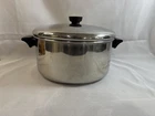Revere Ware Stainless Steel 6 Qt Stock Pot With Lid Tri Ply Disc Bottom F91A Used. Price: $31.00.