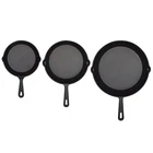 Jim Beam 3 Piece Cast Iron Skillet Set Pre Seasoned 6" 8" & 10" Inch Pans BBQ195 New. Price: $48.95.