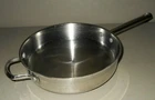 Wolfgang Puck Bistro 11" Chicken Frying Pan 042003 Stainless Steel 18-10 Clean Used. Price: $19.99.