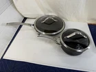 Calphalon Usa Made 1.5 Qt Anodized Saucepan 8701 With Glass Lid & 1390 10 Used. Price: $30.00.