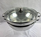 Wolfgang Puck Bistro Collection 13.5" Stir Fry Wok Steamer W/lid Stainless Rare! Used. Price: $135.00.