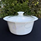 Mikasa Fire & Ice Serenade Lavender White Casserole Dish 9.5X4 Neorex Lid Japan Used. Price: $37.64.