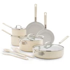 Greenpan X Bobby Flay 13 Piece Nonstick Cookware Pans Set, Pfas-free Glass Lids New. Price: $259.14.