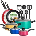 Nutrichef 15-PIECE Non Stick Kitchen Cookware Set Pfoa/pfos-free, Colorful He... New. Price: $90.33.