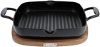 All-clad Cast Iron 11" Square Grill Enameled With Acacia Wood Trivet Oven Safe New. Price: $129.99.