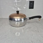Vintage Wear-ever Hallite No. 2103 Usa 3-1/2 Qt Aluminum Pot W/ Copper Lid Used. Price: $34.99.