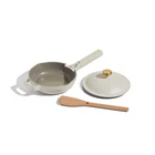 Our Place Aluminum Ceramic Nonstick 1.2L Cookware Cooking Pan Set Cream 3PC New. Price: $62.99.