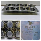 Revere Ware Bake 6 Muffin Cupcake Pan Stainless Steel Baking Tin 11 X 7 Used. Price: $79.99.