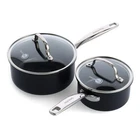 1QT 2QT Hard Anodized Ceramic Nonstick Saucepan Pot Set Glass Lids Black New. Price: $105.99.