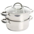 Oster Sangerfield Stainless Steel Cookware, 3.0-QUART Dutch Oven W/steamer Ba... New. Price: $36.31.